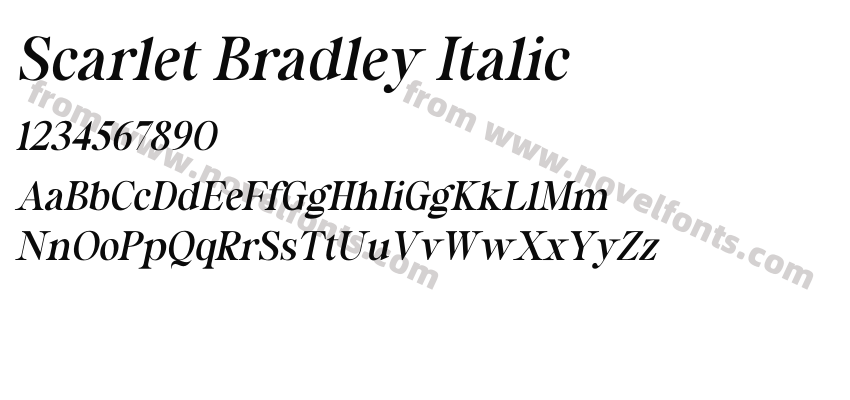 Scarlet Bradley ItalicPreview
