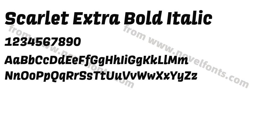 Scarlet Extra Bold ItalicPreview