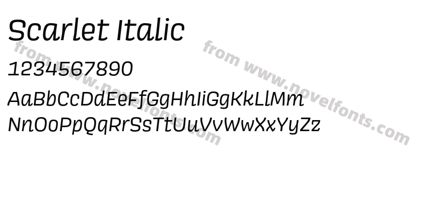 Scarlet ItalicPreview