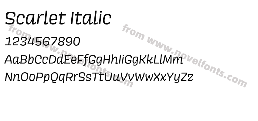 Scarlet ItalicPreview