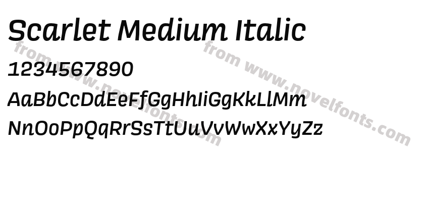 Scarlet Medium ItalicPreview