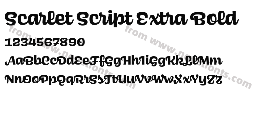 Scarlet Script Extra BoldPreview
