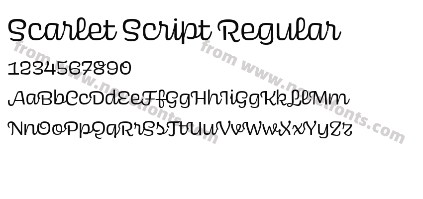 Scarlet Script RegularPreview