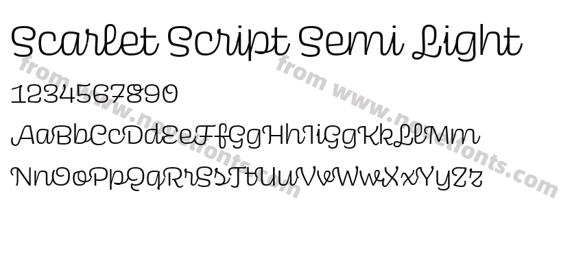 Scarlet Script Semi LightPreview