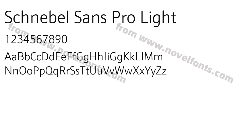 Schnebel Sans Pro LightPreview