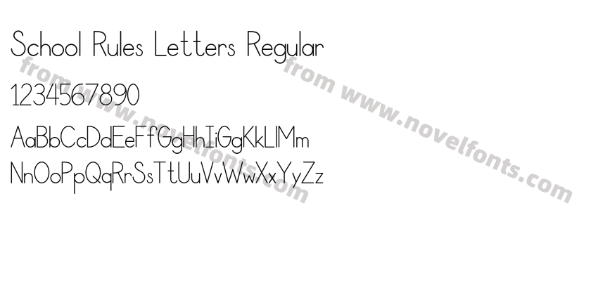 School Rules Letters RegularPreview