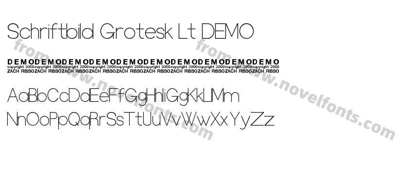 Schriftbild Grotesk Lt DEMOPreview