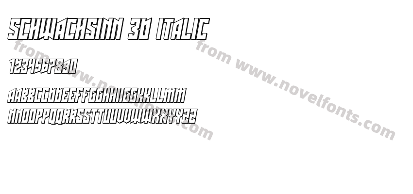 Schwachsinn 3D ItalicPreview