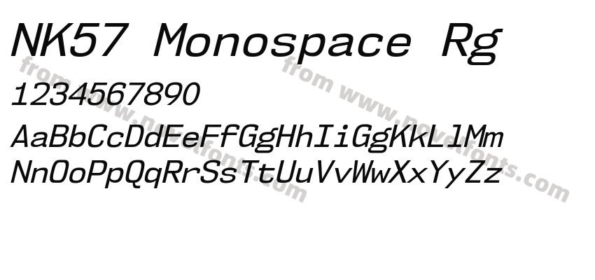 NK57 Monospace Rg ItalicPreview