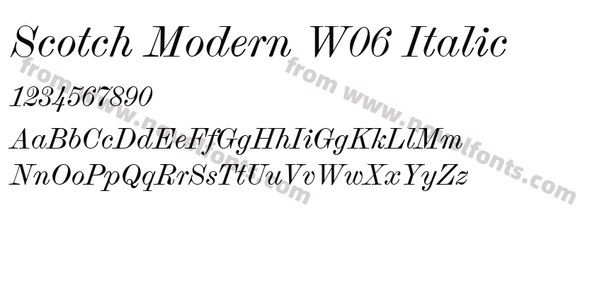 Scotch Modern W06 ItalicPreview