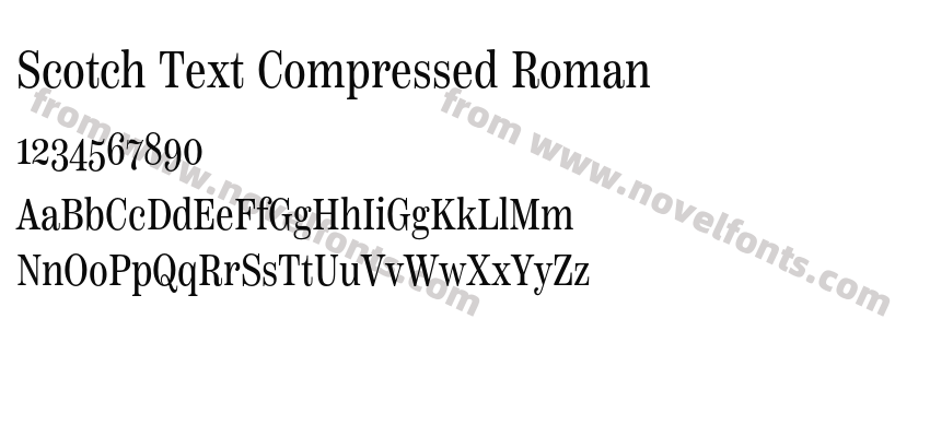 Scotch Text Compressed RomanPreview