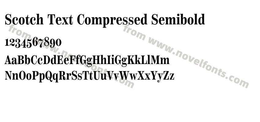Scotch Text Compressed SemiboldPreview