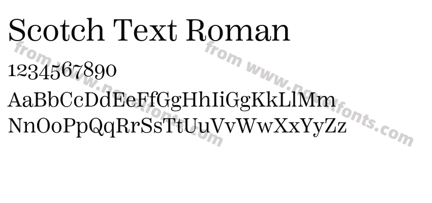 Scotch Text RomanPreview