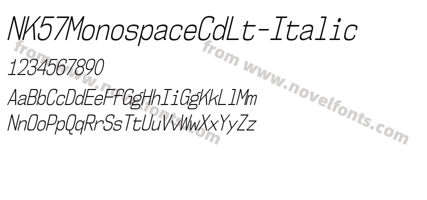 NK57 Monospace Cd Lt ItalicPreview