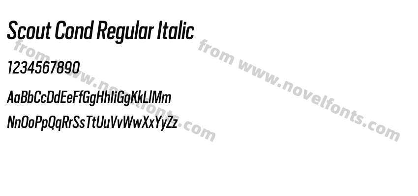 Scout Cond Regular ItalicPreview