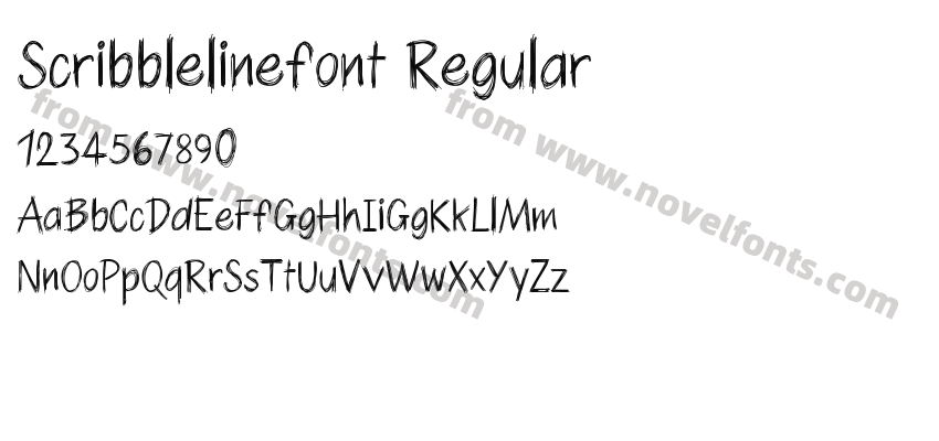 Scribblelinefont RegularPreview