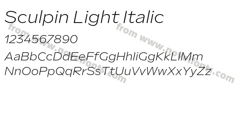 Sculpin Light ItalicPreview