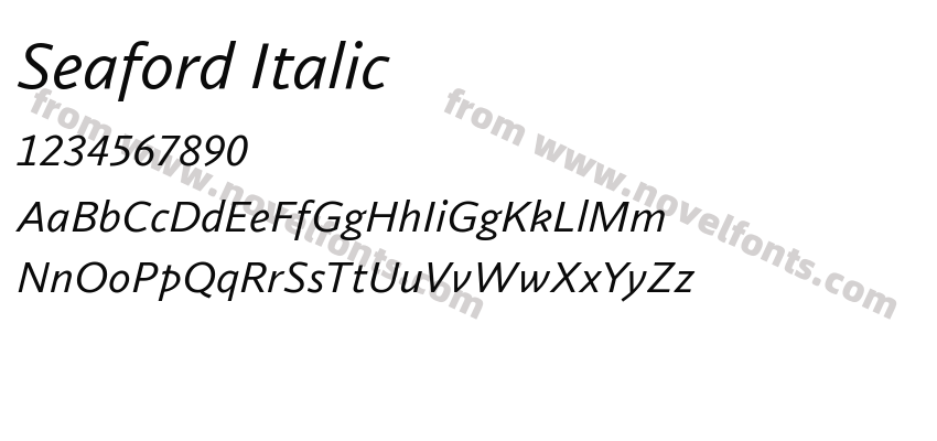 Seaford ItalicPreview