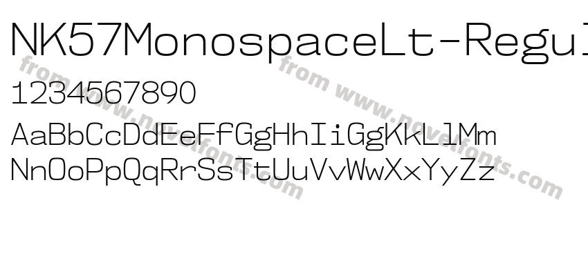 NK57 Monospace Lt RegularPreview