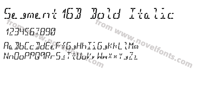 Segment16B Bold ItalicPreview
