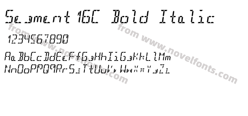Segment16C Bold ItalicPreview