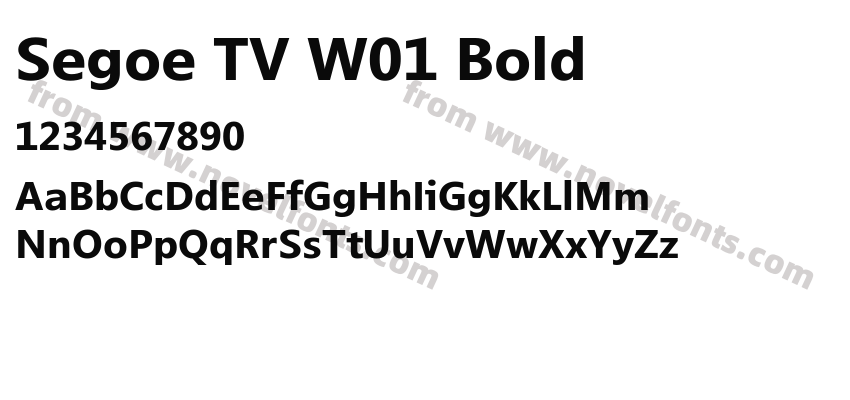 Segoe TV W01 BoldPreview