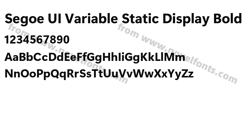 Segoe UI Variable Static Display BoldPreview