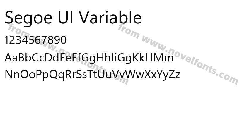 Segoe UI VariablePreview
