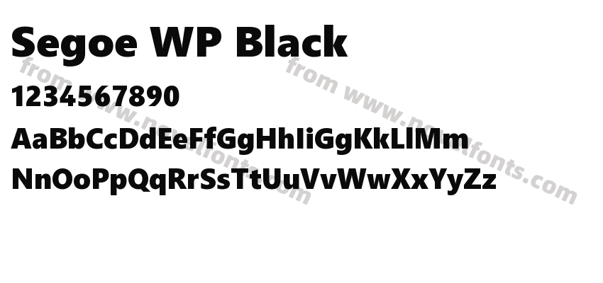 Segoe WP BlackPreview