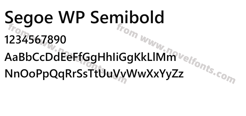 Segoe WP SemiboldPreview