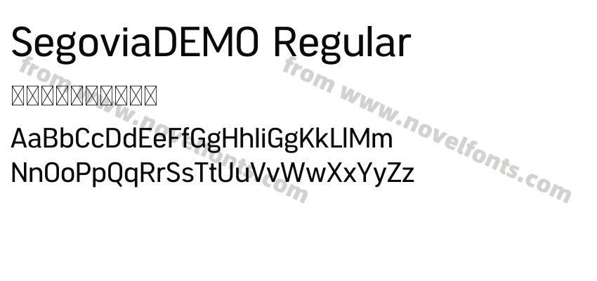 SegoviaDEMO RegularPreview
