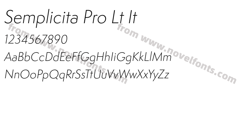 Semplicita Pro Lt ItPreview