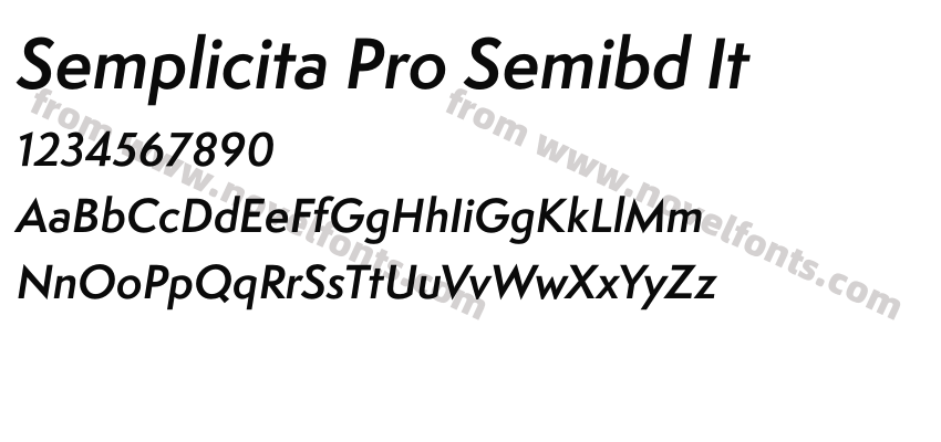 Semplicita Pro Semibd ItPreview