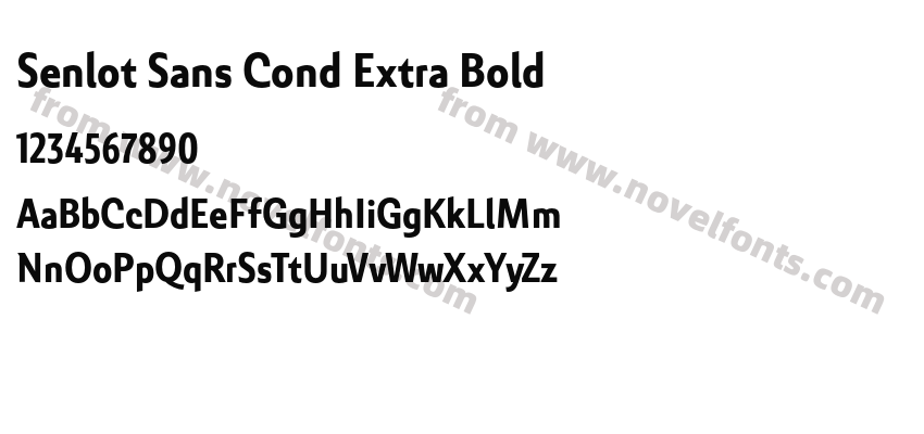 Senlot Sans Cond Extra BoldPreview