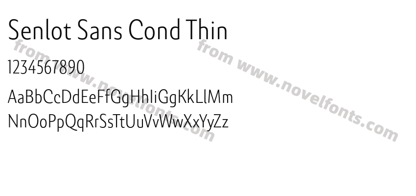 Senlot Sans Cond ThinPreview
