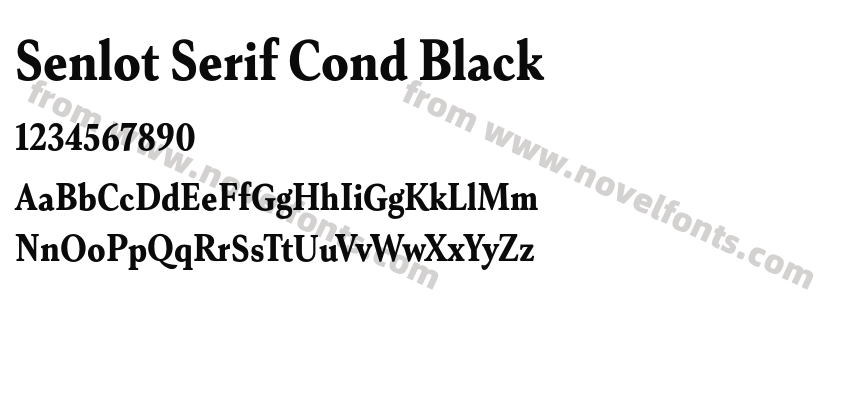 Senlot Serif Cond BlackPreview