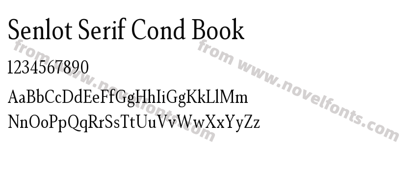 Senlot Serif Cond BookPreview