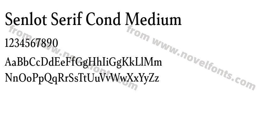 Senlot Serif Cond MediumPreview