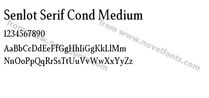 Senlot Serif Cond MediumPreview