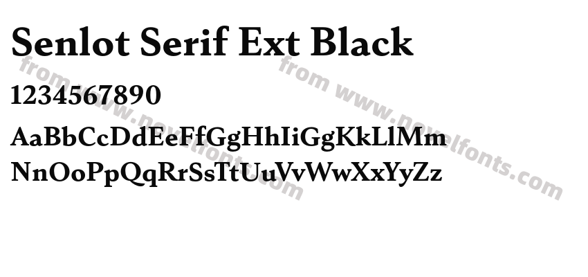 Senlot Serif Ext BlackPreview