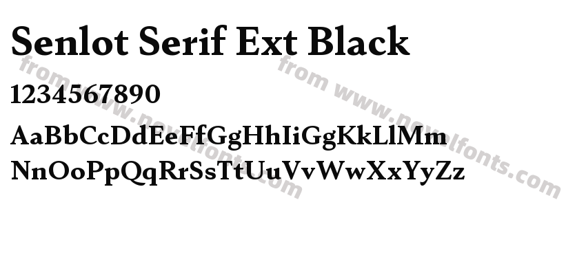 Senlot Serif Ext BlackPreview