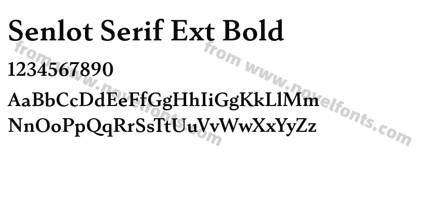 Senlot Serif Ext BoldPreview