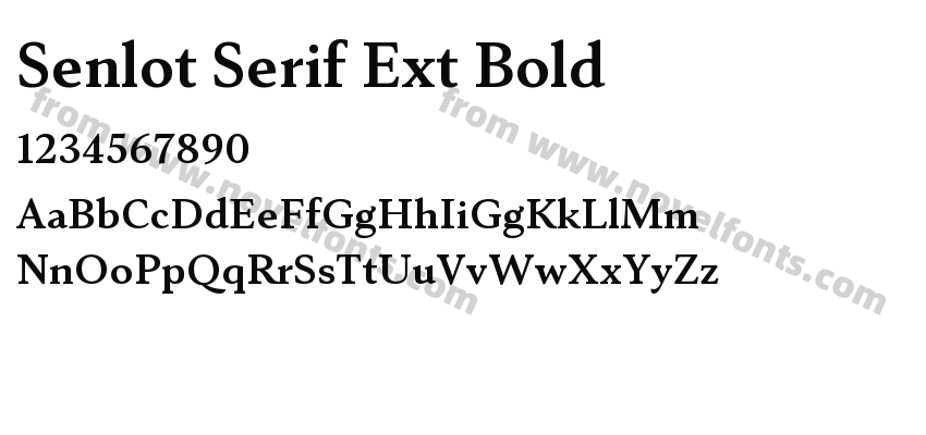 Senlot Serif Ext BoldPreview