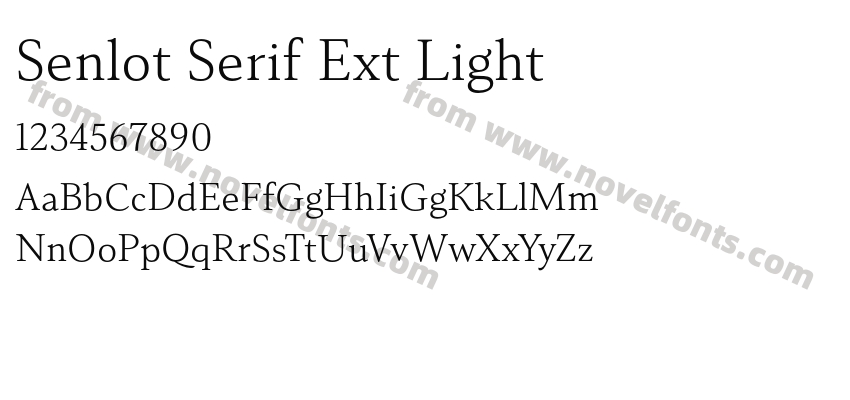 Senlot Serif Ext LightPreview
