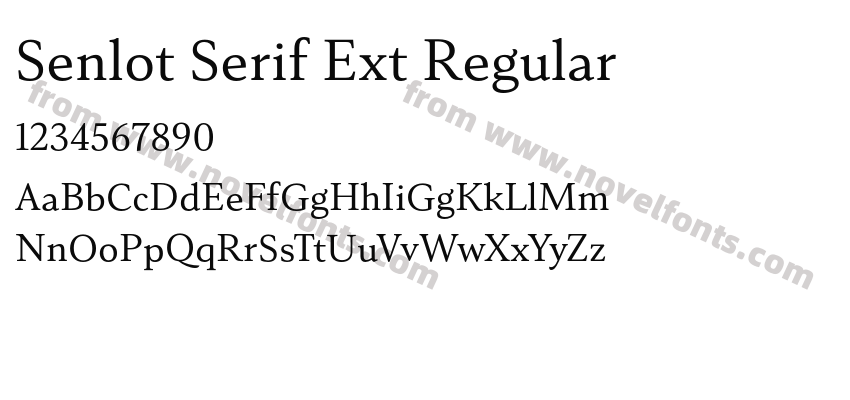 Senlot Serif Ext RegularPreview