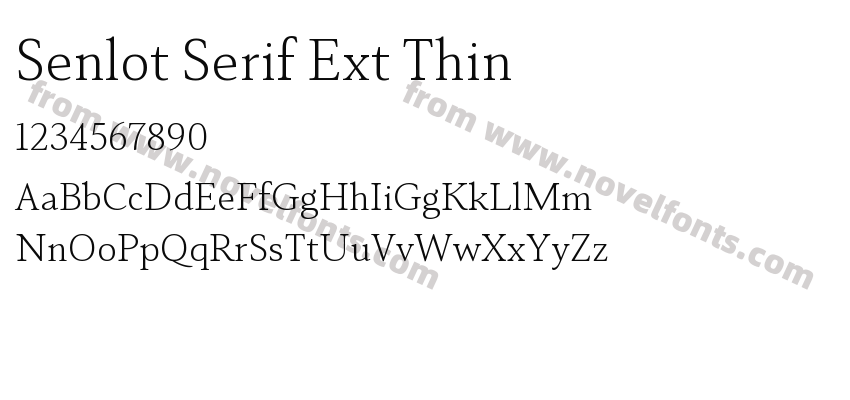 Senlot Serif Ext ThinPreview