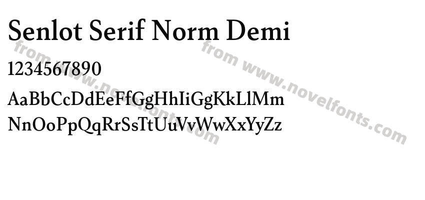 Senlot Serif Norm DemiPreview