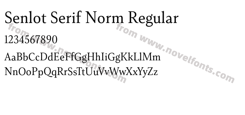 Senlot Serif Norm RegularPreview