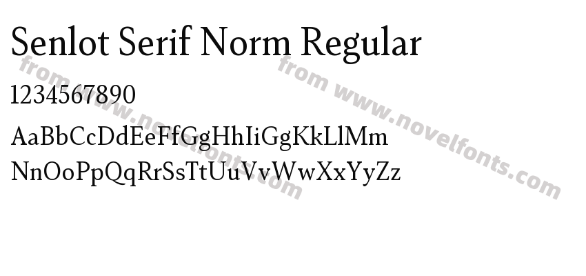 Senlot Serif Norm RegularPreview