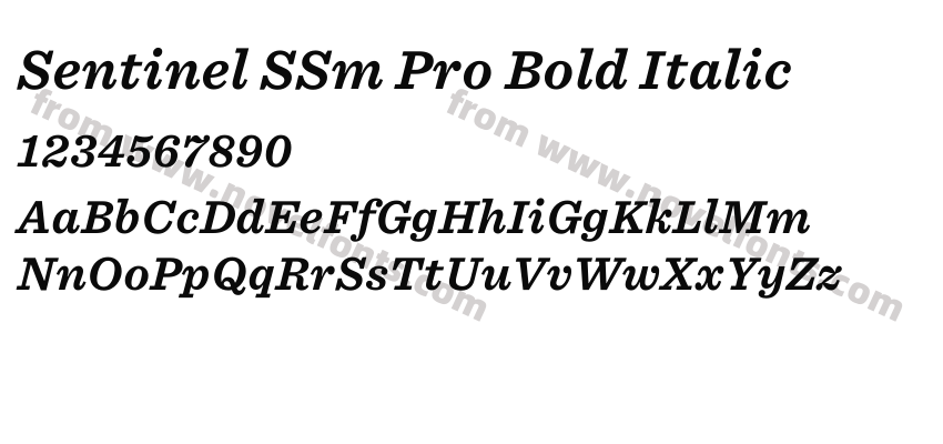 Sentinel SSm Pro Bold ItalicPreview